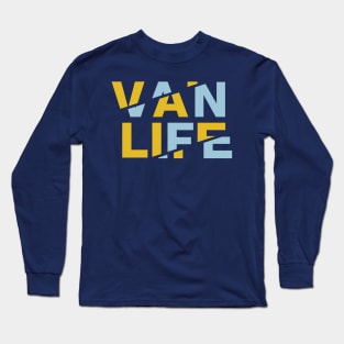 Vanlife: Tracks - Blue yellow Long Sleeve T-Shirt